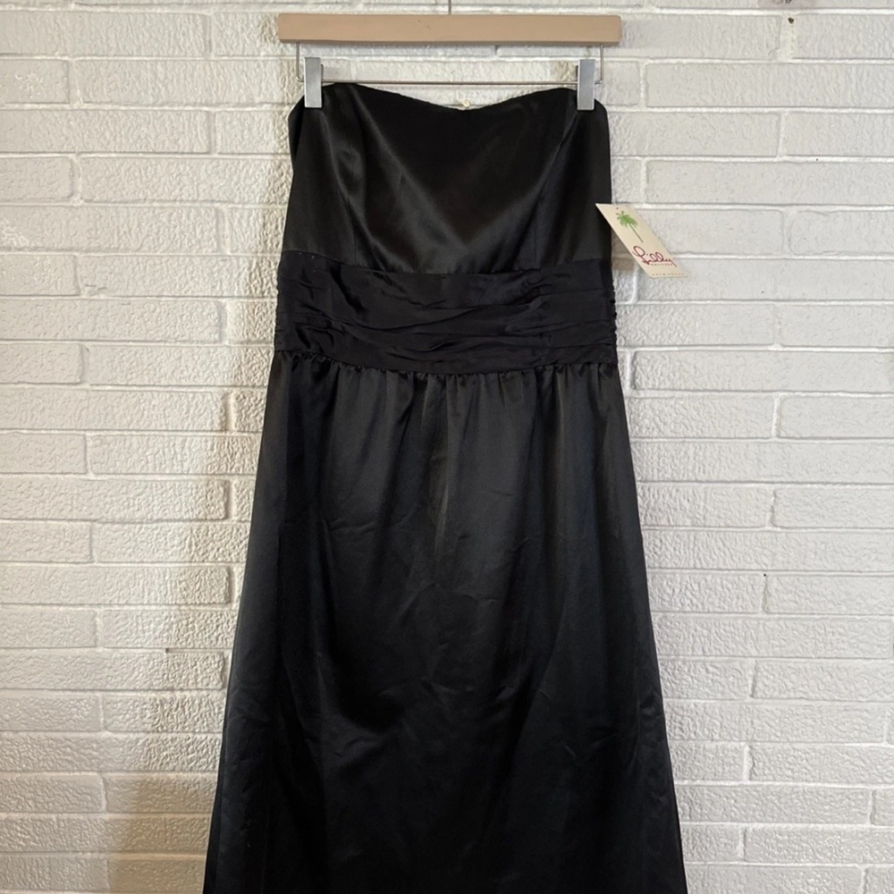 NWT LILLY PULITZER Black Strapless Dress SIZE 12 - Picture 3 of 10